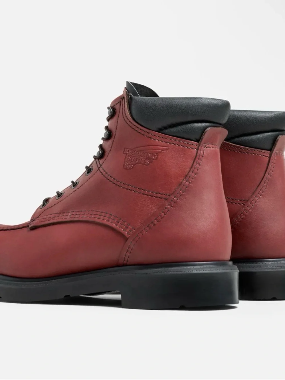 Red Wing SUPERSOLE® Men's 6-inch Soft Toe Boot # 202 burgundy red leather NEW